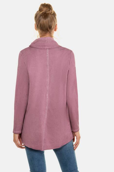 Sweatshirt, vorne Lagenoptik, Rollkragen, Langarm