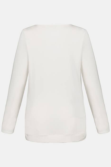 Chiffon-Shirt, Büste unterlegt, Zierfalten, Elastiksaum