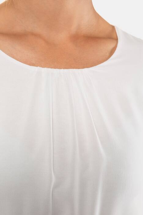 Chiffon-Shirt, Büste unterlegt, Zierfalten, Elastiksaum
