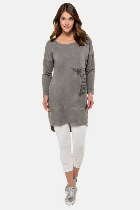 Sweatkleid, seitlicher Stern, 3/4-Ärmel