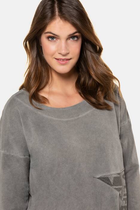 Sweatkleid, seitlicher Stern, 3/4-Ärmel