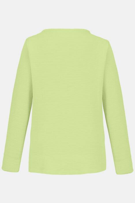 Sweatshirt, Strukturstreifen, U-Boot-Ausschnitt