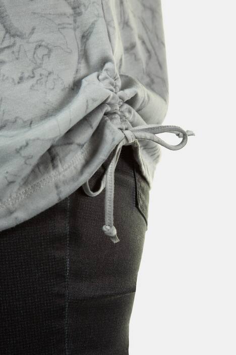 Shirt, Patchlook, Pailletten, Saumraffung, Ziernähte