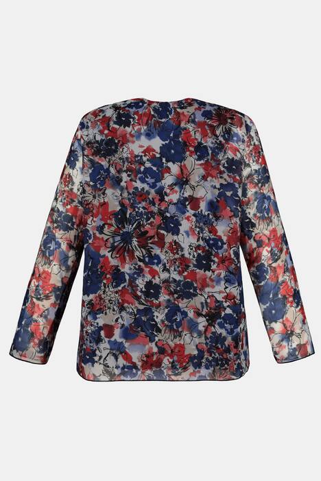Bluse, Blütenchiffon, Jerseytop, Ziersteine