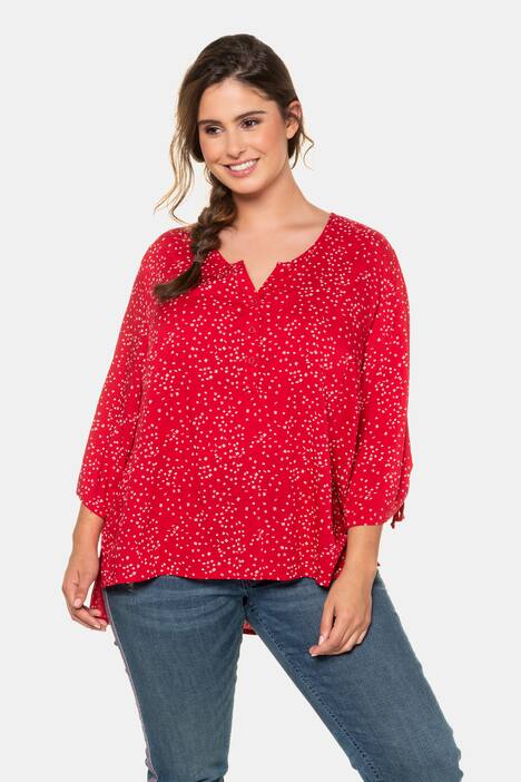 Tuniek, regular, knopenlijst, 3/4 mouwen