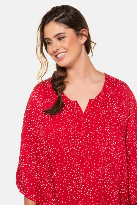 Tuniek, regular, knopenlijst, 3/4 mouwen