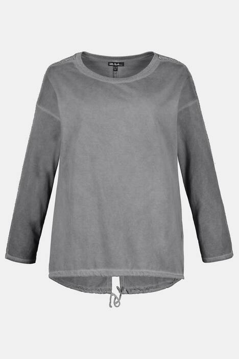 Sweatshirt, Glitzer-Galonstreifen, Saumband hinten