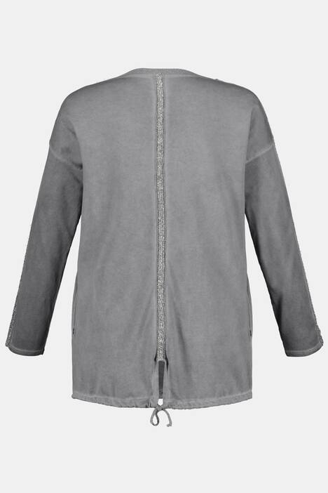 Sweatshirt, Glitzer-Galonstreifen, Saumband hinten