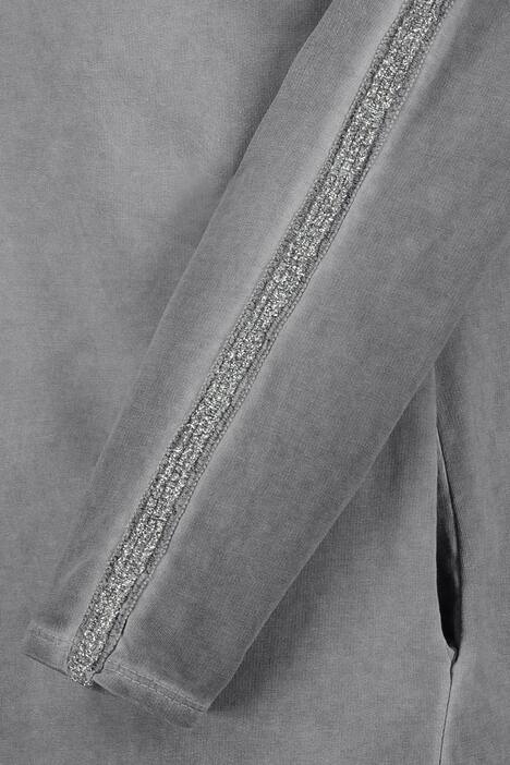 Sweatshirt, Glitzer-Galonstreifen, Saumband hinten