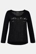 Light Statement Print Knit Sweater