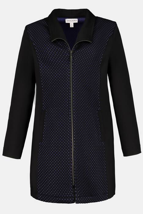 Blazer, Jacquardmuster, lange Form, schmale Silhouette