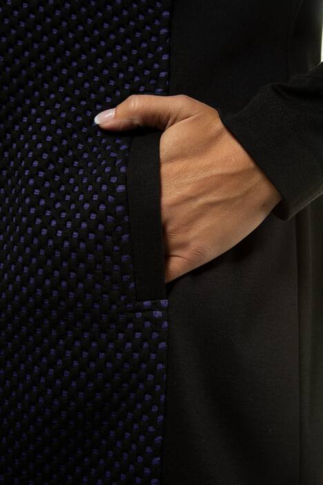 Blazer, Jacquardmuster, lange Form, schmale Silhouette
