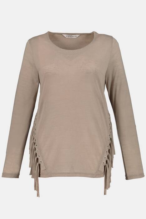 Longsleeve, Shirt, Fransen, Langarm