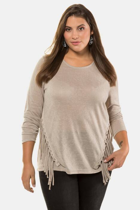 Longsleeve, Shirt, Fransen, Langarm