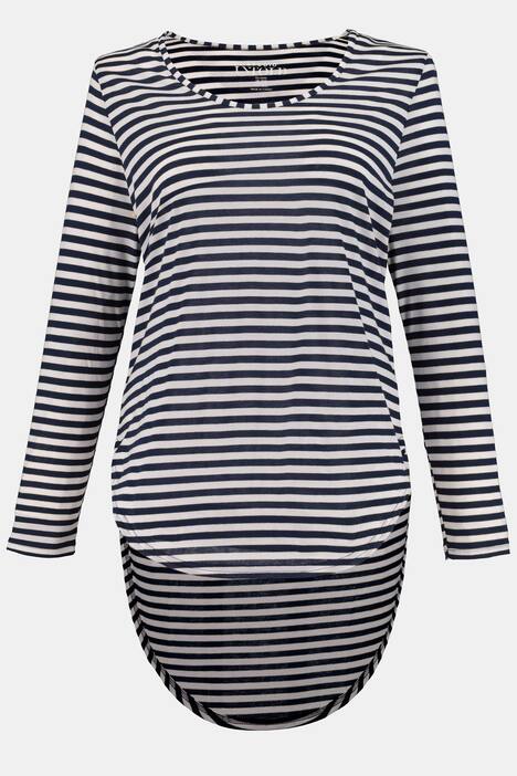 Shirt, extra lang, gerundeter Saum hinten länger