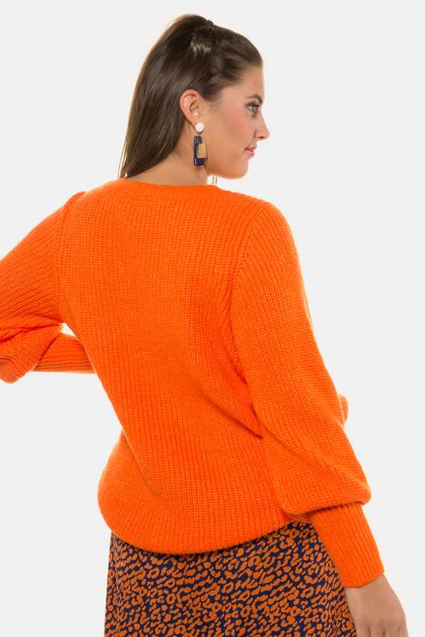 Pullover, smarte Ballonärmel, Perlfangstrick