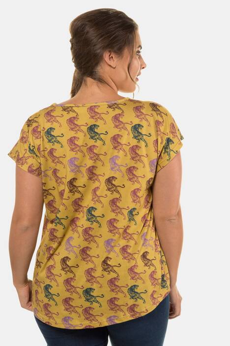 T-Shirt, Rundhals,Tigermuster