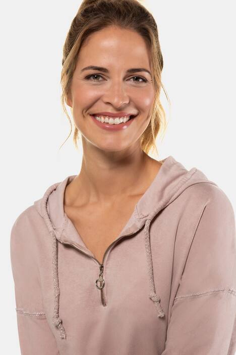 Sweatkleid, Kapuze, 3/4-Ärmel