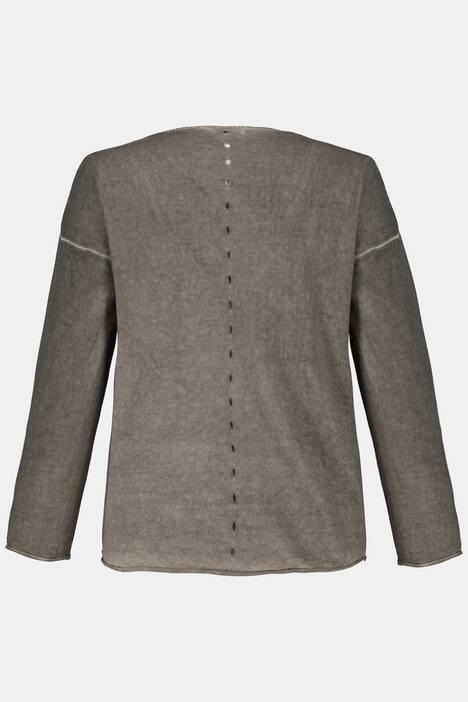 Strickjacke, Blütenmotiv, Perlen, Ajourrücken