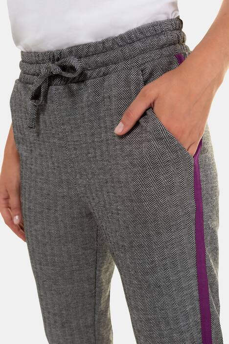 Hose, gemustert, Galonstreifen, Elastikbund