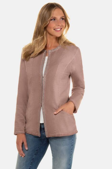 Blazer, Kaltfärbung, Streifenstruktur, Lurexborte