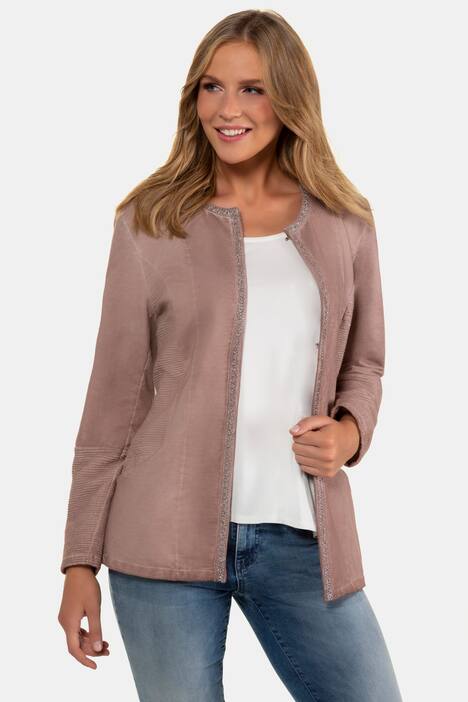 Blazer, Kaltfärbung, Streifenstruktur, Lurexborte