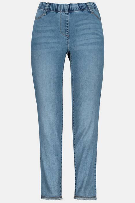 Jeans Julia, Fransensaum, schmales Bein, Gummibund
