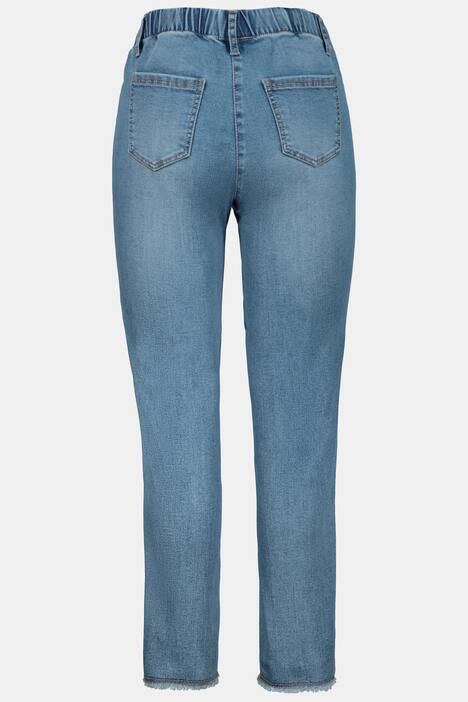 Jeans Julia, Fransensaum, schmales Bein, Gummibund