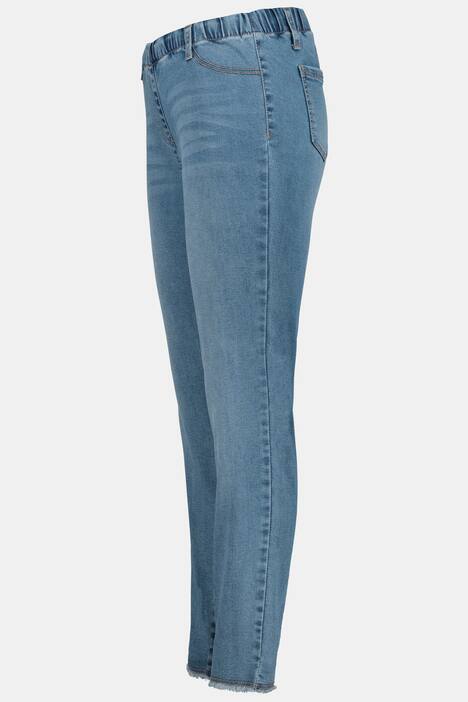 Jeans Julia, Fransensaum, schmales Bein, Gummibund