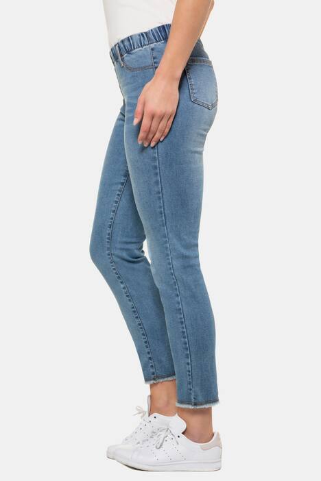 Jeans Julia, Fransensaum, schmales Bein, Gummibund