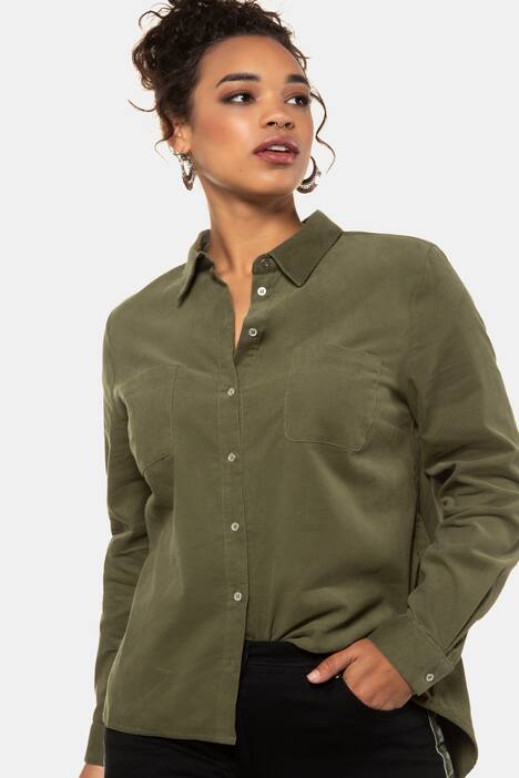 Bluse, Babycord, Langarm