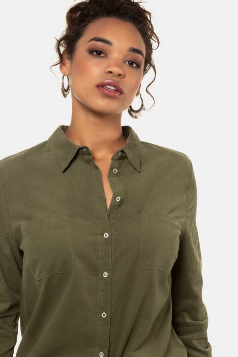 Bluse, Babycord, Langarm