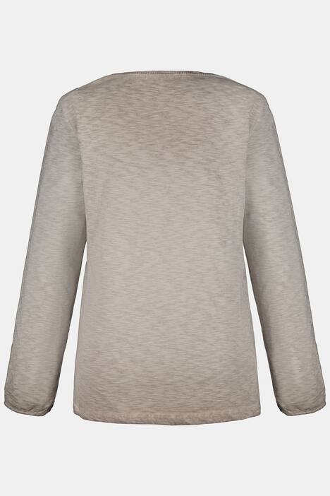 Shirt, Schriftmotiv, Saum-Bindeband