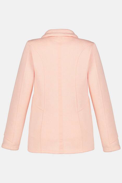 Jacke, Strickfleece, Stehkragen, Bindeband