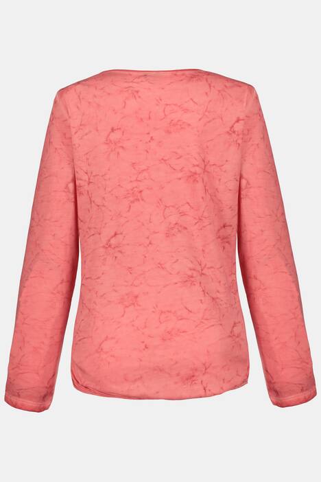Shirt, Glitzer-Motiv, Elastiksaum, Ausbrennerjersey