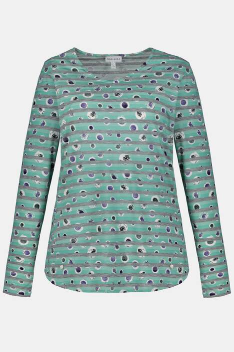 Shirt, Ringel, leicht taillliert, Punkte