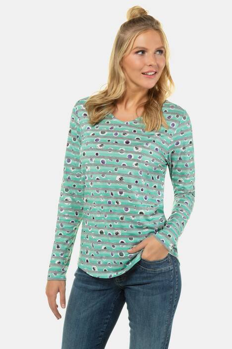 Shirt, Ringel, leicht taillliert, Punkte