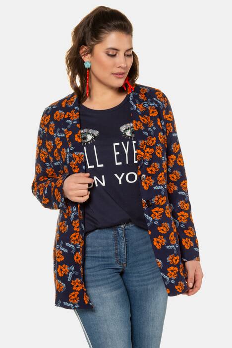 Blazer, extra soft, Flowers, gefüttert