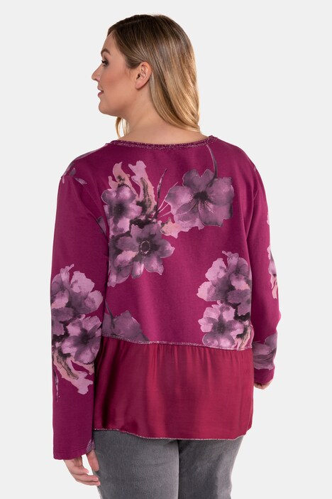 Sweatshirt, laagjeslook, glitternaden, lange mouwen
