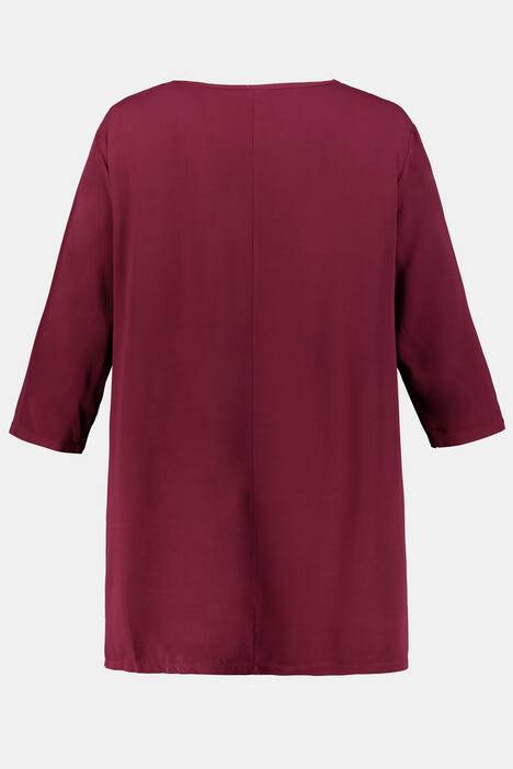 Tuniek, oversized, pailletten, viscose, 3/4 mouwen