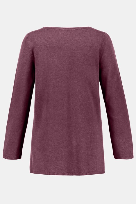 Pull, étoiles, effet scintillant, encolure V