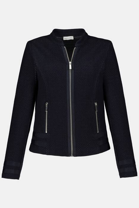 Blazer aus Jacquard-Jersey, mit Zierbänder