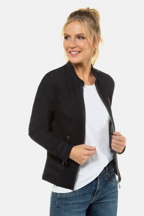 Blazer aus Jacquard-Jersey, mit Zierbänder