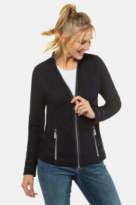 Blazer aus Jacquard-Jersey, mit Zierbänder