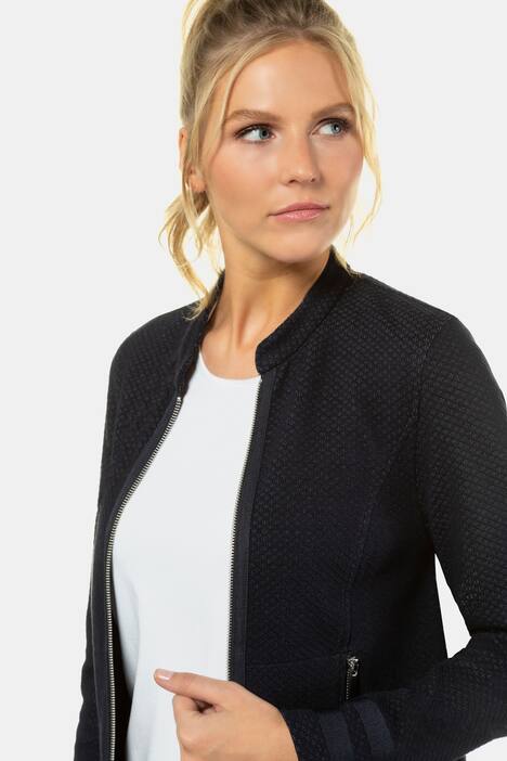 Blazer aus Jacquard-Jersey, mit Zierbänder