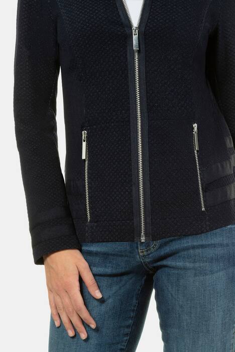 Blazer aus Jacquard-Jersey, mit Zierbänder