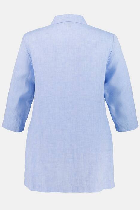 Leinenbluse, Hemdkragen, 3/4-Arm, selection