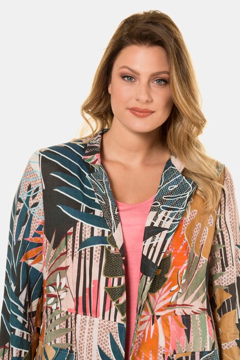 Leinenjacke, Dschungelstreifen, Unikat, selection