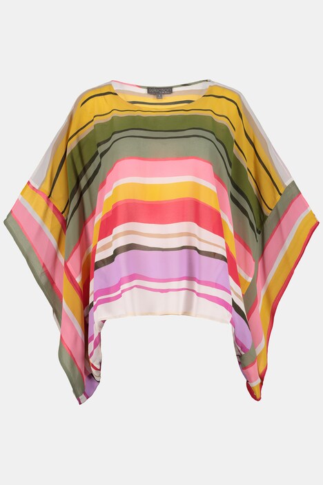 Überwurf-Tunika, Streifenchiffon, Oversized, selection