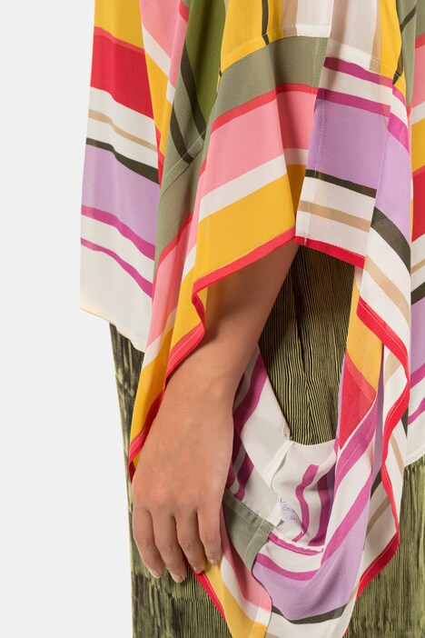 Überwurf-Tunika, Streifenchiffon, Oversized, selection